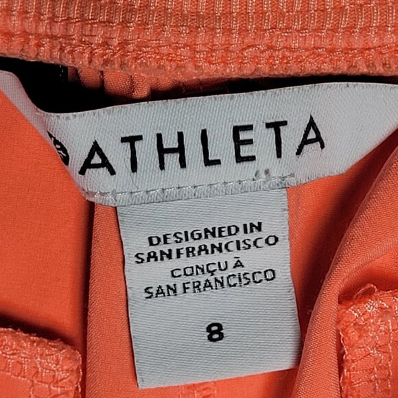 Athleta Womens Orange Brooklyn Mid Rise Ankle Pants Size 8 - Picture 8 of 14